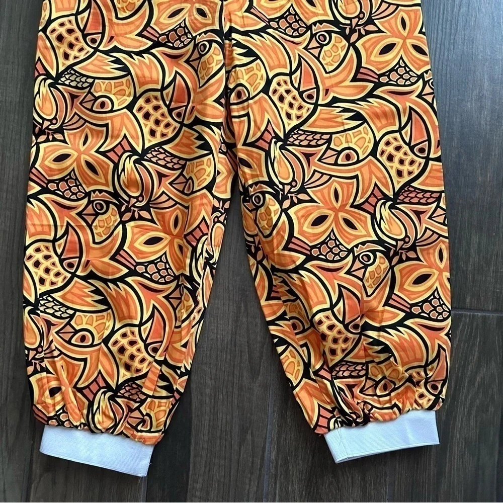 NWT Loudmouth Golf Chirp Chirp Men’s Jogger Golf Pants in Orange Black Sz 30